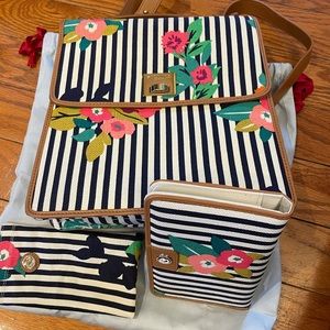 Spartina 449 handbag, eyeglass case, and wallet